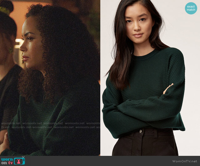 Wilfred Free Lolan Sweater in Scarab worn by Macy Vaughn (Madeleine Mantock) on Charmed