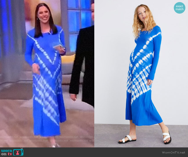 Zara Tie Dye Knit Dress worn by Abby Huntsman on The View