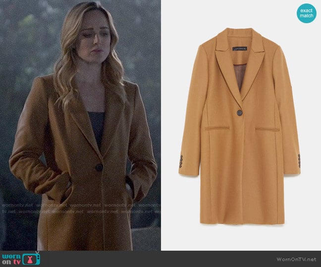 Zara Masculine Coat worn by Sara Lance (Caity Lotz) on Arrow