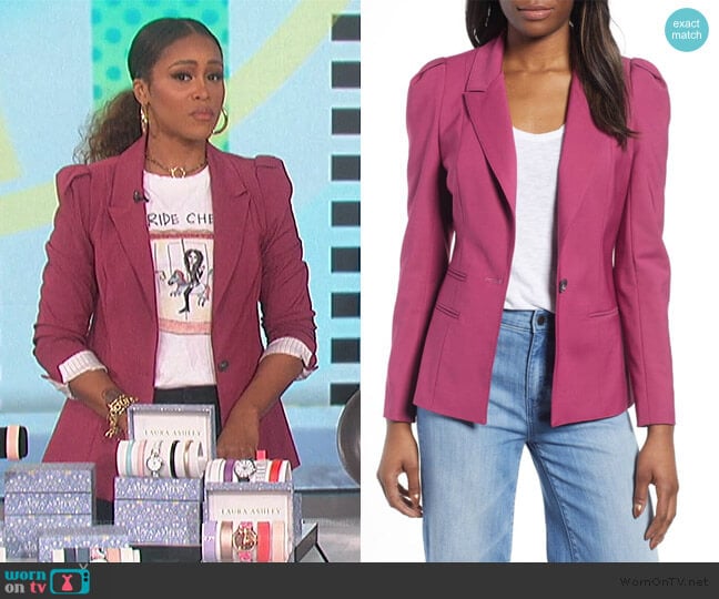 1.State Puff Shoulder Blazer worn by Eve on The Talk