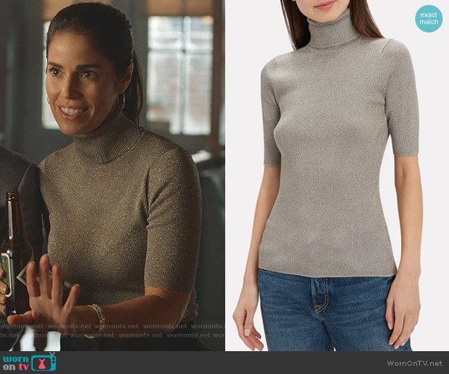 3.1 Phillip Lim Lurex Turtleneck Top worn by Susan Sampson (Ana Ortiz) on Whiskey Cavalier