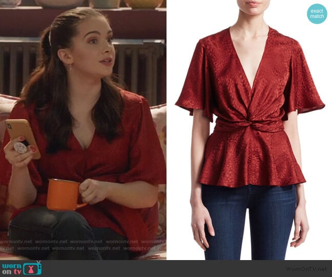 A.L.C. Alma Wrap Top worn by Jane Sloan (Katie Stevens) on The Bold Type