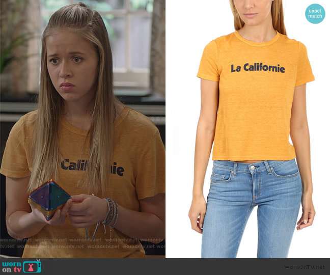A.L.C. La Californie Tee worn by Samantha Hughes (Holly Barrett) on Life in Pieces