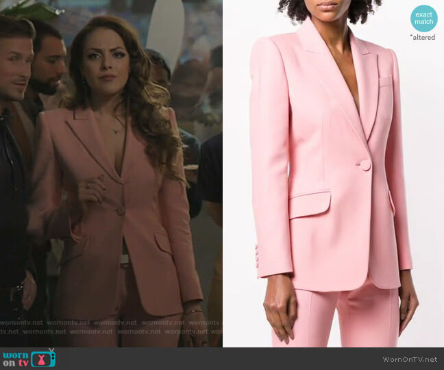 Alexander McQueen Structured Blazer worn by Fallon Carrington (Elizabeth Gillies) on Dynasty