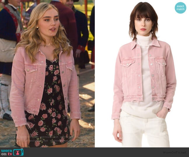 AMO Pop Denim Jacket worn by Taylor Otto (Meg Donnelly) on American Housewife