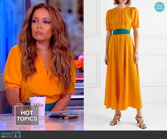 Aross Girl X Soler Brooke Midi dress worn by Sunny Hostin on The View