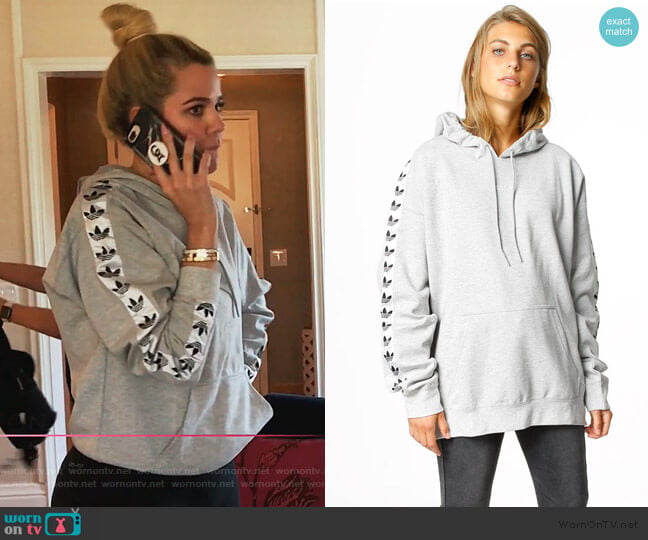 Adidas TNT Tape Hoodie worn by Khloe Kardashian on Keeping Up with the Kardashians