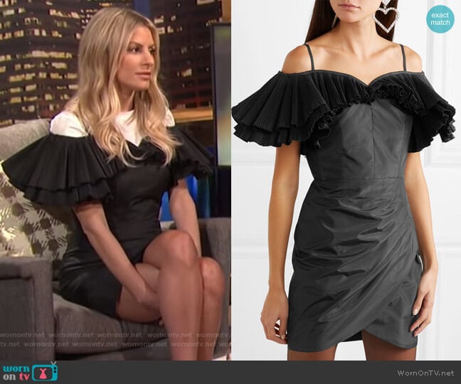 Alessandra Rich Taffeta Mini Dress worn by Morgan Stewart on E! News