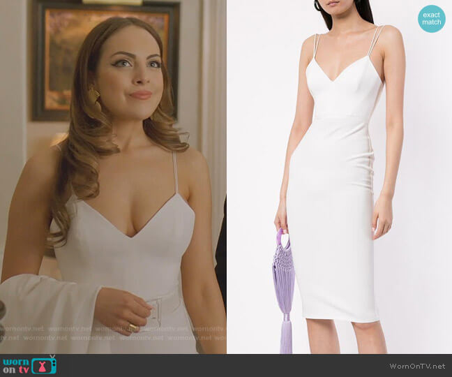 Alex Perry Valentine Bikini Dress worn by Fallon Carrington (Elizabeth Gillies) on Dynasty