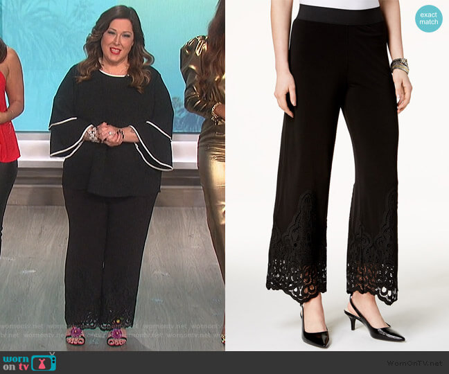 Alfani Lace-Trim Pull-On Pants