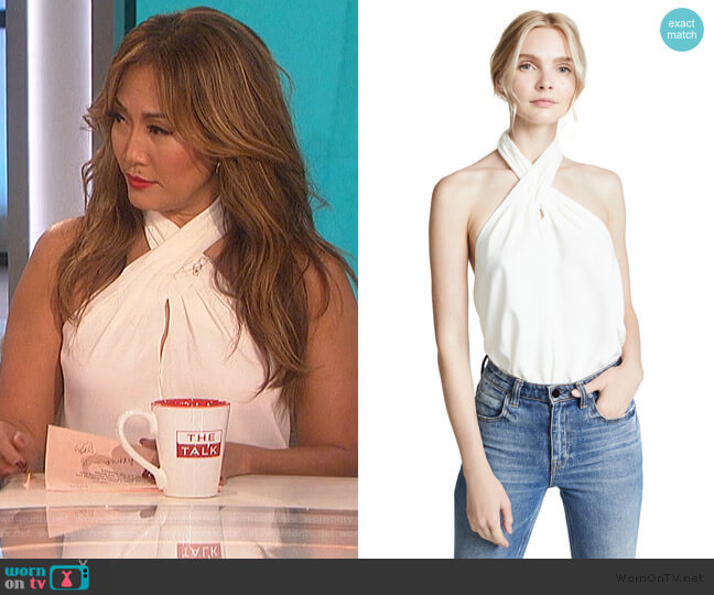 Amanda Uprichard Beckett Top worn by Carrie Inaba on The Talk