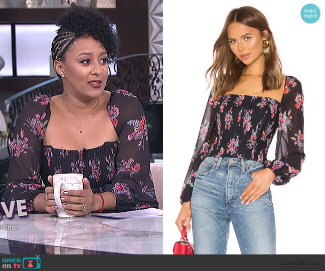 Amur Beverly Top worn by Tamera Mowry on The Real