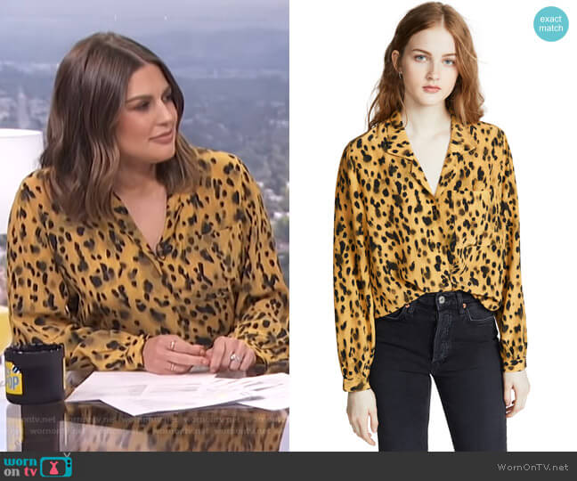 Anine Bing Lilah Shirt worn by Carissa Loethen Culiner on E! News