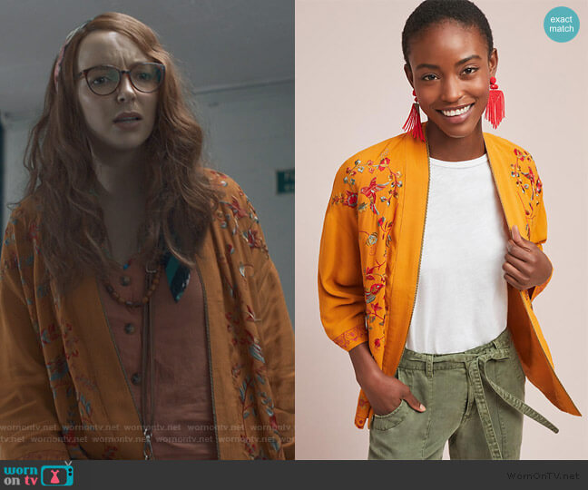 Anthropologie Arabella Embroidered Jacket worn by Villanelle (Jodie Comer) on Killing Eve