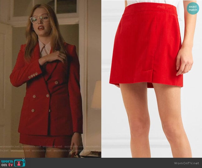 Bella Freud Alexa Mini Skirt worn by Kirby Anders (Maddison Brown) on Dynasty