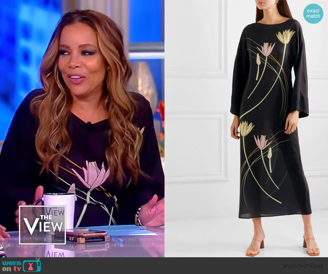 Bernadette Floral-print silk maxi dress worn by Sunny Hostin on The View
