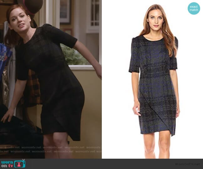 Betsey Johnson Short Sleeve Plaid Dress worn by Lisa Donovan (Jane Levy) on What/If