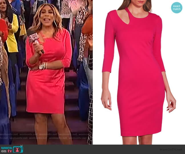Boston Proper Ponte Cutout Dress worn by Wendy Williams on The Wendy Williams Show