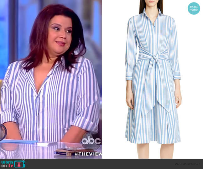 Hugo Boss Striped Shirt Dress worn by Ana Navarro on The View