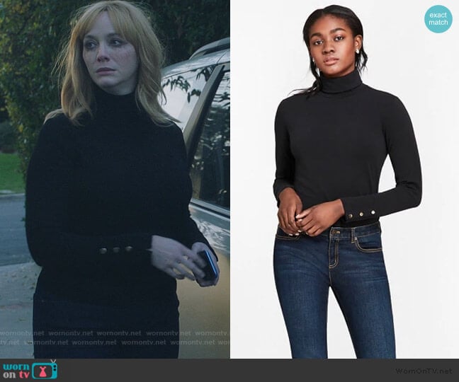 Brooks Brothers Long-Sleeve Turtleneck T-Shirt worn by Beth Boland (Christina Hendricks) on Good Girls