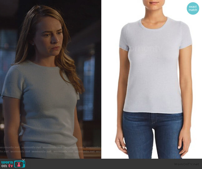 C by Bloomingdales Short Sleeve Cashmere Sweater worn by Sandra Bell (Britt Roberts) on For the People