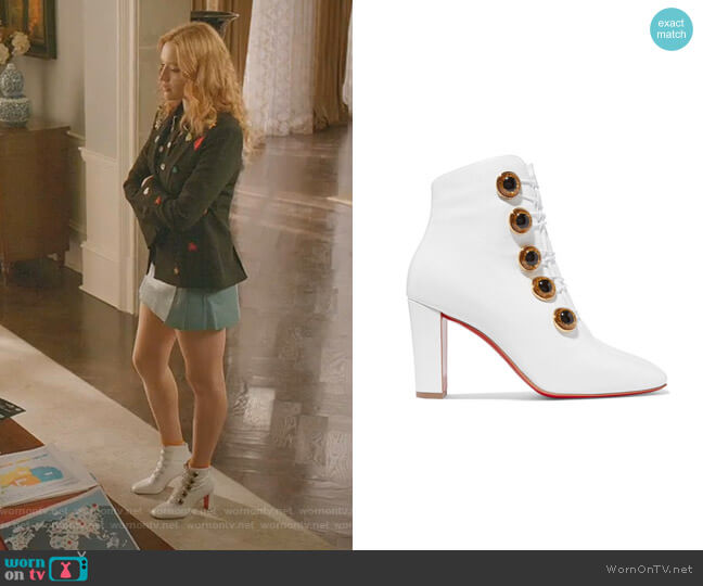 Christian Louboutin Lady See Ankle Boots worn by Kirby Anders (Maddison Brown) on Dynasty