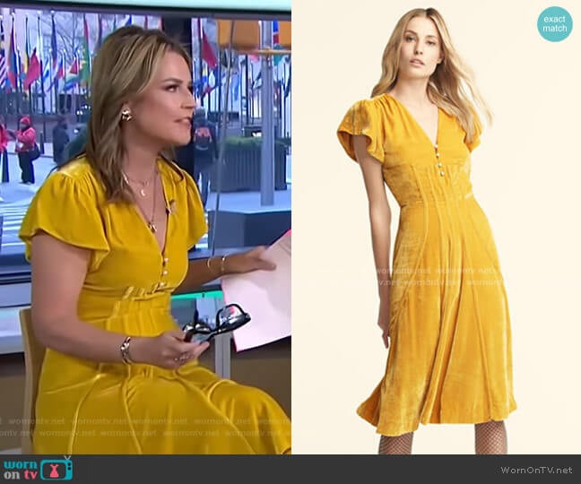 Altuzarra Camilla Velvet Dress worn by Savannah Guthrie on Today