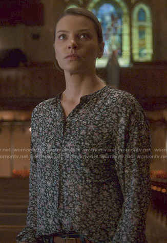 Chloe’s black floral blouse on Lucifer