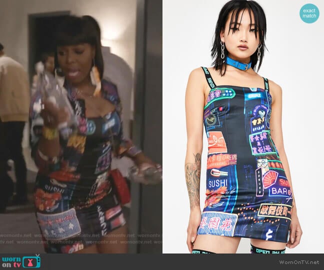 Current Mood Midnight City Bodycon Dress worn by Porsha Taylor (Ta'Rhonda Jones) on Empire