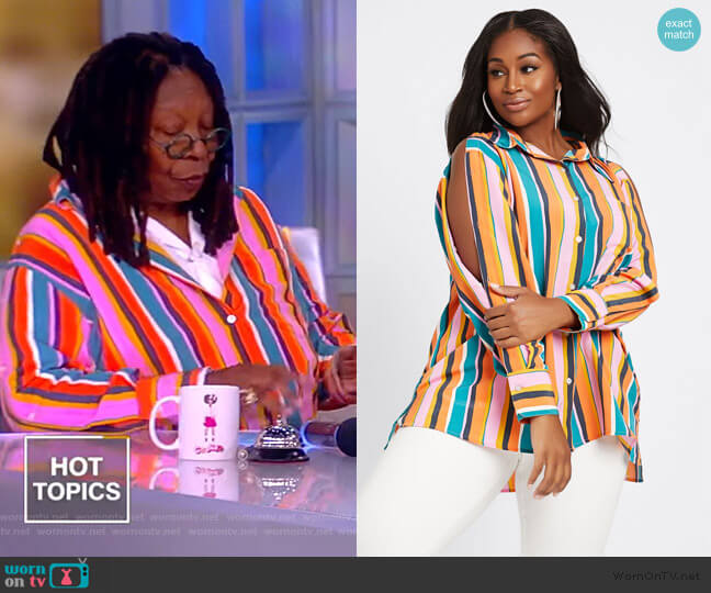 Dubgee by Whoopi Button Front Shirt worn by Whoopi Goldberg on The View