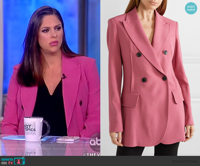Derek Lam Oversized double-breasted blazer worn by Abby Huntsman on The View