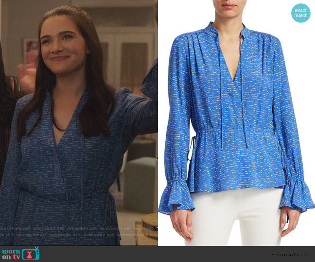 Derek Lam 10 Crosby Silk Peplum Blouse worn by Jane Sloan (Katie Stevens) on The Bold Type