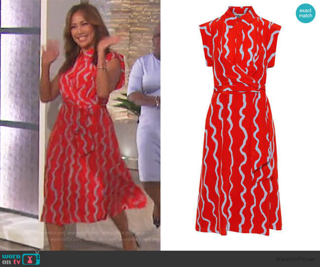 Diane von Furstenberg Avery Dress worn by Carrie Inaba on The Talk
