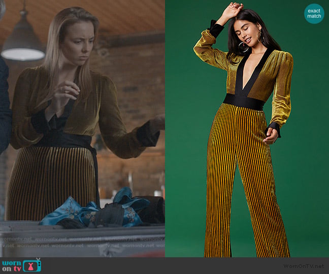 Diane von Furstenberg Slash Jumpsuit worn by Villanelle (Jodie Comer) on Killing Eve