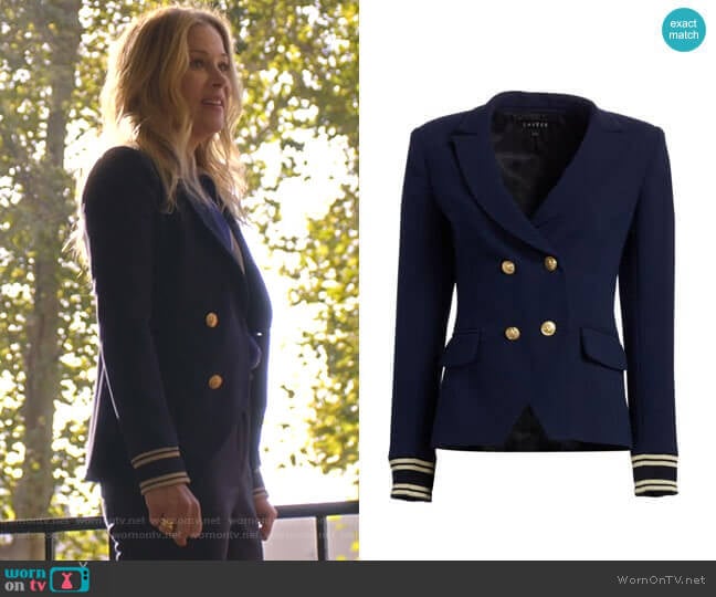 Scripted Double Breasted Blazer worn by Jen Harding (Christina Applegate) on Dead to Me