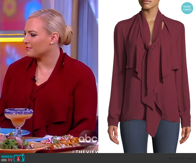 Elie Tahari Jurnee Blouse worn by Sunny Hostin on The View