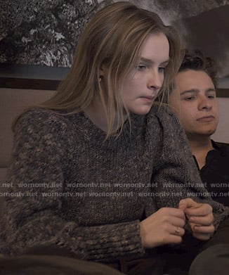 Elle’s puff shoulder sweater on The Society