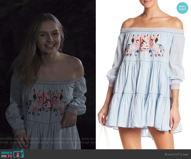 Free People Sunbeams Minidress worn by Elle (Olivia DeJone) on The Society