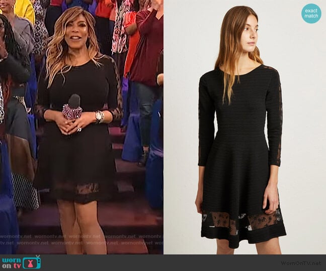 French Connection Voletta Crepe Knit Dress worn by Wendy Williams on The Wendy Williams Show