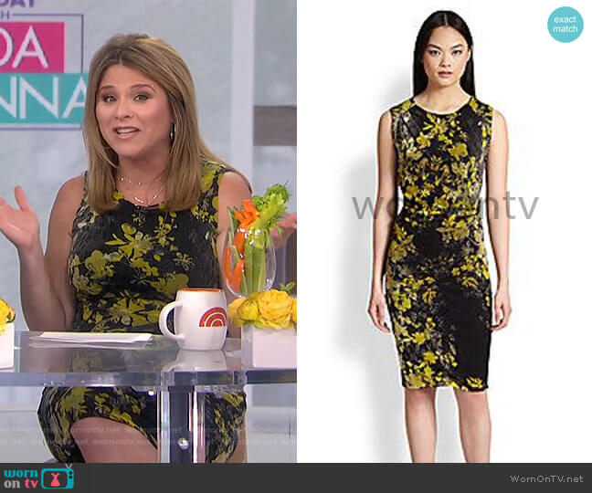 Fuzzi Multi-Floral Print Dress worn by Jenna Bush Hager on Today
