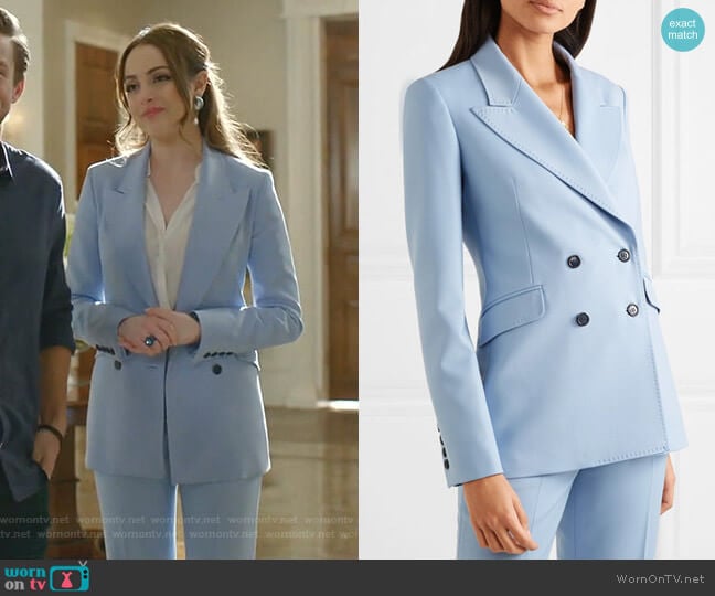 Gabriela Hearst Angela Blazer worn by Fallon Carrington (Elizabeth Gillies) on Dynasty