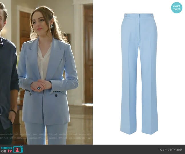 Gabriela Hearst Vesta Pants worn by Fallon Carrington (Elizabeth Gillies) on Dynasty