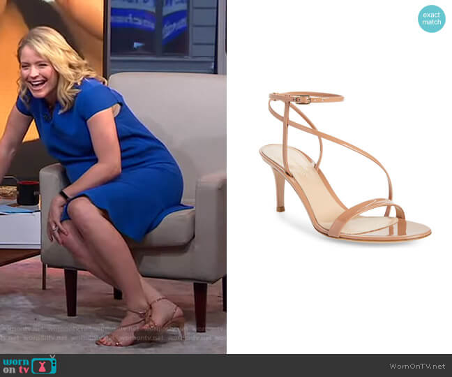 Gianvito Rossi Strappy Sandal worn by Sara Haines on Good Morning America