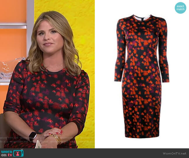 Givenchy Abstract Floral Print Dress worn by Jenna Bush Hager on Today