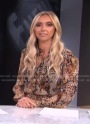 Giuliana’s animal print mini dress on E! News