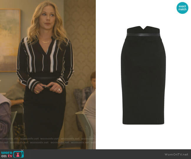 Karen Millen High-Waisted Pencil Skirt worn by Jen Harding (Christina Applegate) on Dead to Me