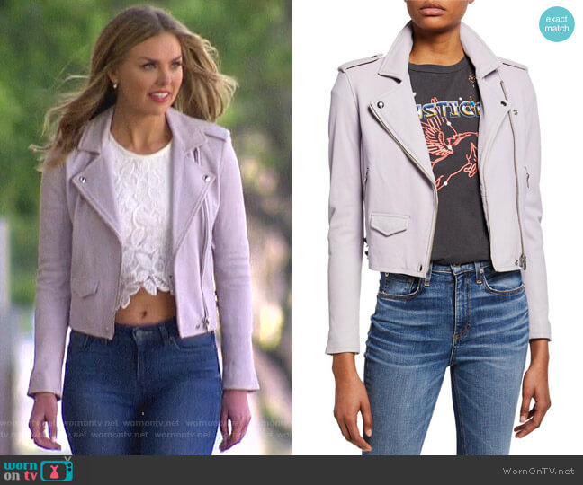 IRO Ashville Leather Jacket worn by Hannah Brown on The Bachelorette