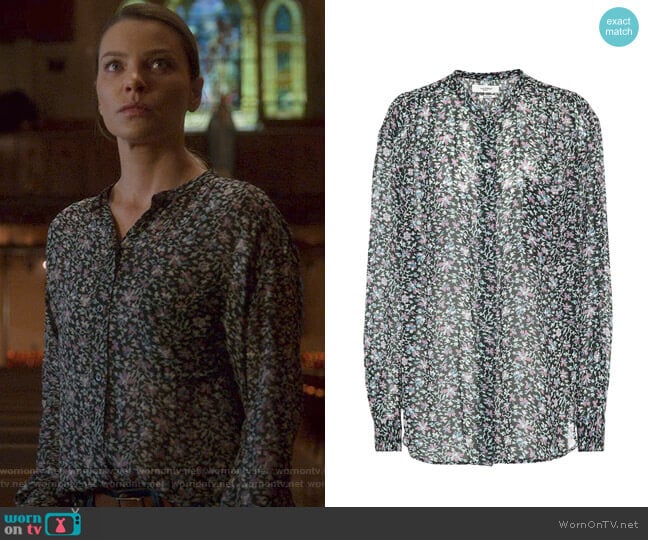 Isabel Marant Etoile Jaws printed shirt worn by Chloe Decker (Lauren German) on Lucifer
