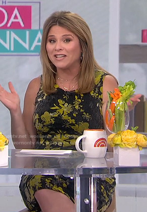 Jenna’s black floral velvet dress on Today
