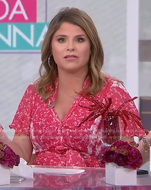 Jenna’s pink floral wrap dress on Today